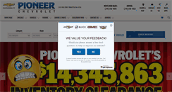 Desktop Screenshot of pioneerchevroletcadillac.com